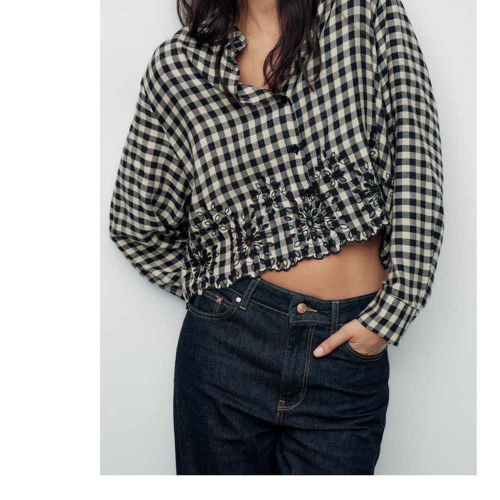 EMBROIDERED GINGHAM SHIRT